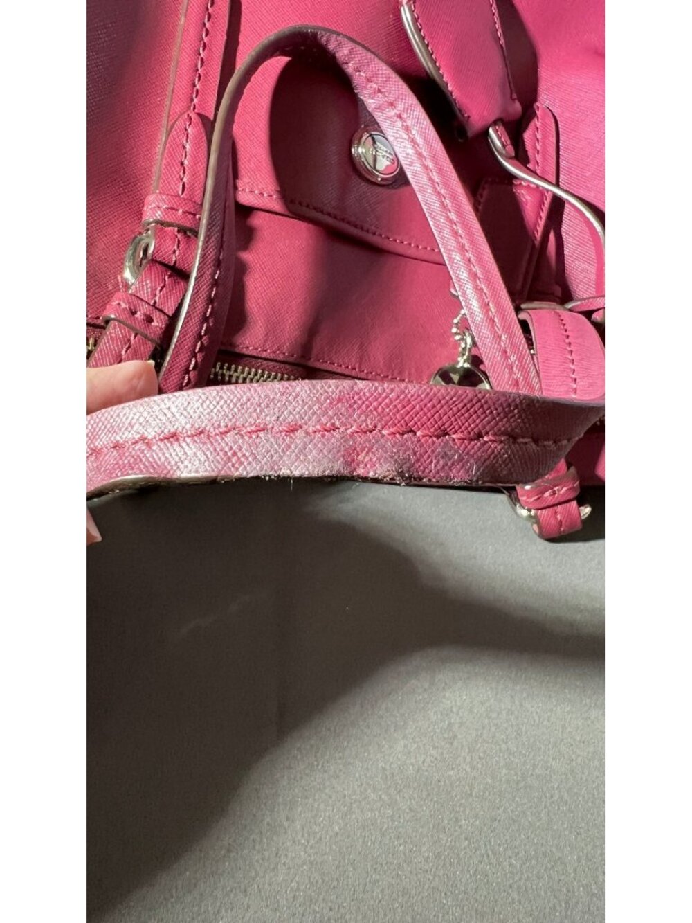 DAMAGED! Coach Peyton Leather Nancy Satchel Bag In Merlot E1492-F31403 - Picture 11 of 16